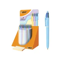 4-Kleuren balpen Bic pastel assorti display à 30 stuks