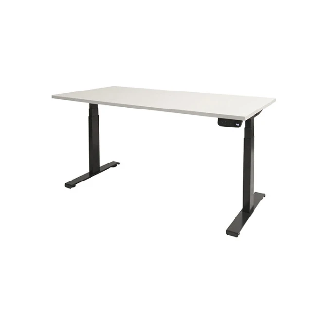 Dextro Plus Verstelbaar Bureau 140 x 80 cm Krijtwit Zwart