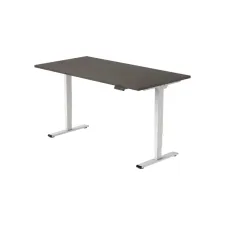 Bureau Econ elektrisch. 120X80cm. Logan Eiken Blad. Witte Poten