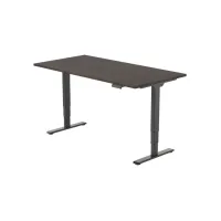 Bureau Econ elektrisch. 120X80cm. Logan Eiken Blad. Zwarte Poten