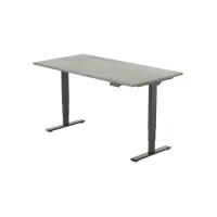 Bureau Econ elektrisch. 120X80cm. Oxyd Blad. Zwarte Poten