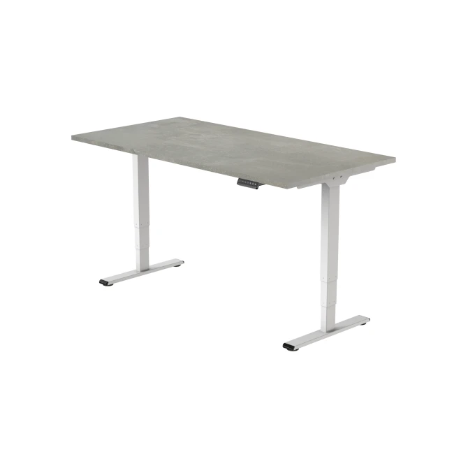 Bureau Econ elektrisch. 160X80cm. Oxyd Blad. Witte Poten