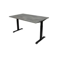 Bureau Instelbaar 120 x 80 cm Oxyd Blad Zwarte Poten
