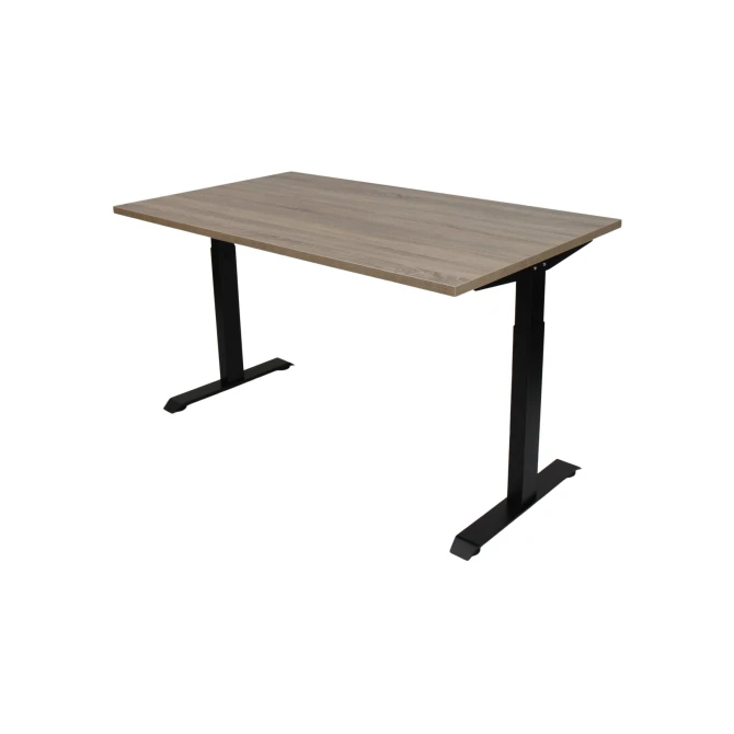 Bureau Instelbaar 120 x 80 cm Robson Eiken Blad Zwarte Poten