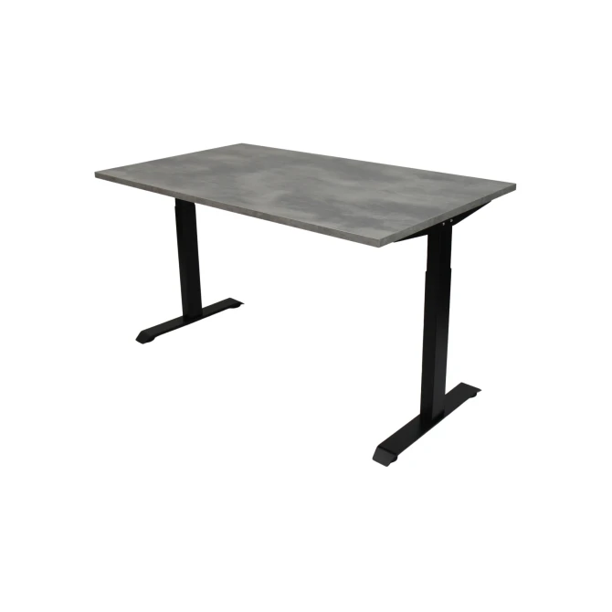Bureau Instelbaar 140 x 80 cm Oxyd Blad Zwarte Poten
