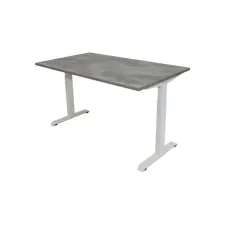 Bureau Instelbaar 160 x 80 cm Oxyd Blad Witte Poten
