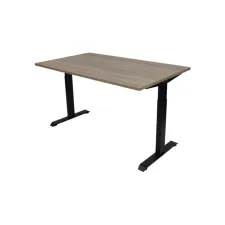 Bureau Instelbaar 160 x 80 cm Robson Eiken Blad Zwarte Poten