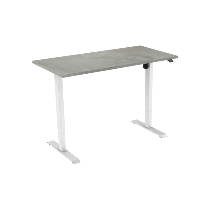 Bureau elektrisch. 120X80cm. Oxyd Blad. Witte Poten