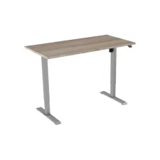 Bureau elektrisch. 120X80cm. Robson Eiken Blad. Aluminium Poten