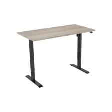 Bureau elektrisch. 120X80cm. Robson Eiken Blad. Zwarte Poten