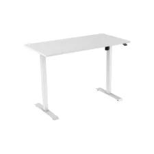 Bureau elektrisch. 120X80cm. Wit Blad. Witte Poten