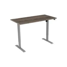 Bureau elektrisch. 140X80cm. Logan Eiken Blad. Aluminium Poten