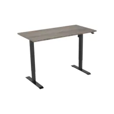 Bureau elektrisch. 160X80cm. Logan Eiken Blad. Zwarte Poten