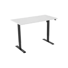 Bureau elektrisch. 160X80cm. Wit Blad. Zwarte Poten