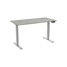 Bureau elektrisch. 2-motorig. 120X80cm. Oxyd Blad. Aluminium Poten