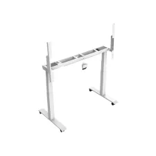 Bureau elektrisch. Opklapbaar. 120 x 80cm. Wit Blad. Witte Poten