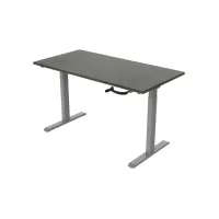 Bureau slinger. 140X80cm. Logan Eiken Blad. Aluminium Poten