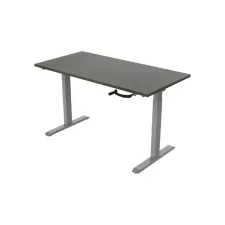 Bureau slinger. 140X80cm. Logan Eiken Blad. Aluminium Poten