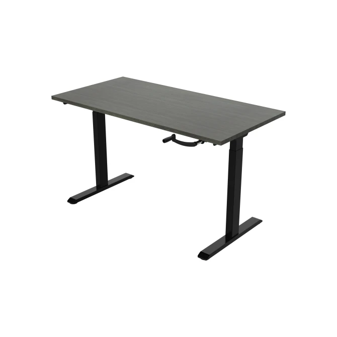 Bureau slinger. 140X80cm. Logan Eiken Blad. Zwarte Poten