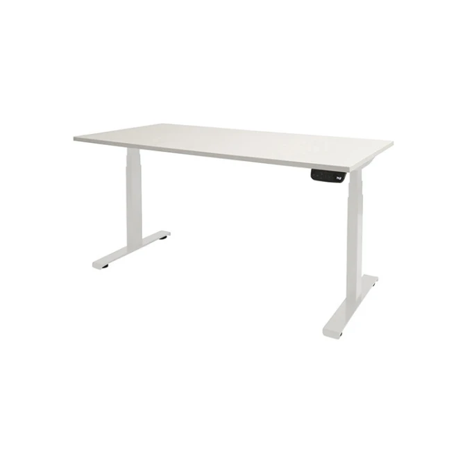 Dextro Plus Bureau 140 x 80 cm Wit Blad Witte Poten