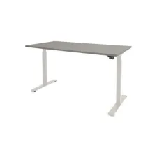 Schaffenburg Dextro Basic Verstelbaar Bureau. 120 x 80 cm. Lichtgrijs. Wit