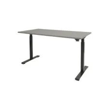 Schaffenburg Dextro Basic Verstelbaar Bureau. 120 x 80 cm. Lichtgrijs. Zwart