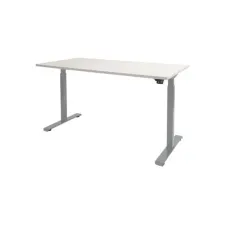 Schaffenburg Dextro Basic Verstelbaar Bureau. 140 x 80 cm. Wit. Aluminium