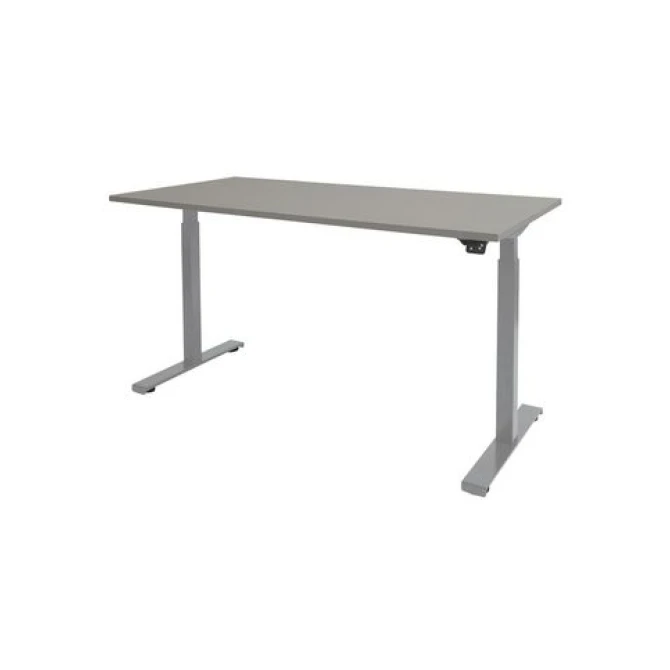 Schaffenburg Dextro Basic Verstelbaar Bureau. 160 x 80 cm. Lichtgrijs. Aluminium