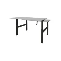 Schaffenburg Dextro Duo Zit-Sta Bureau. 120 x 80 cm. Grijs. Zwart