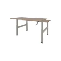 Schaffenburg Dextro Duo Zit-Sta Bureau. 120 x 80 cm. Havana. Aluminium