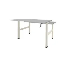 Schaffenburg Dextro Duo Zit-Sta Bureau. 140 x 80 cm. Grijs. Wit