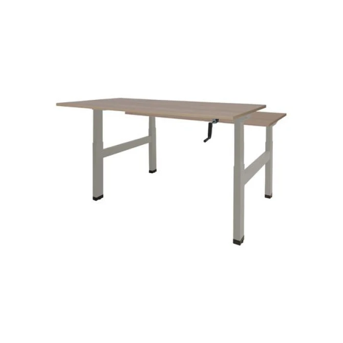 Schaffenburg Dextro Duo Zit-Sta Bureau. 140 x 80 cm. Havana. Aluminium