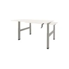 Schaffenburg Dextro Duo Zit-Sta Bureau. 140 x 80 cm. Wit. Aluminium
