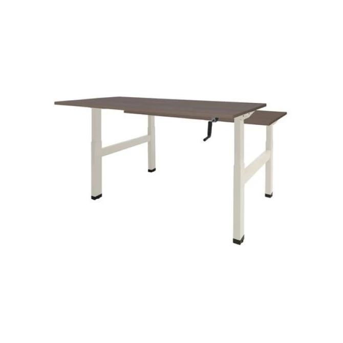 Schaffenburg Dextro Duo Zit-Sta Bureau. 180 x 80 cm. Logan. Wit