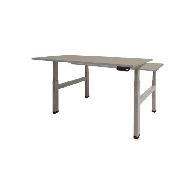 Schaffenburg Dextro Plus Duo Verstelbaar Bureau. 140 x 80 cm. Lichtgrijs. Aluminium