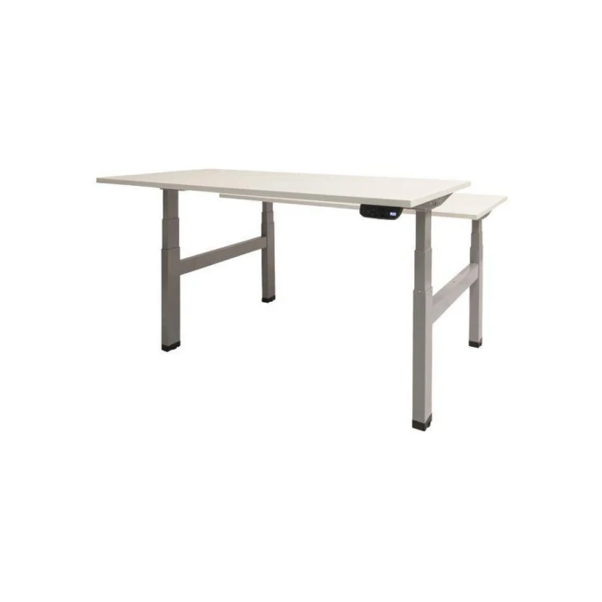 Schaffenburg Dextro Plus Duo Verstelbaar Bureau. 140 x 80 cm. Wit. Aluminium