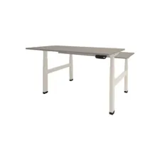 Schaffenburg Dextro Plus Duo Verstelbaar Bureau. 160 x 80 cm. Lichtgrijs. Wit