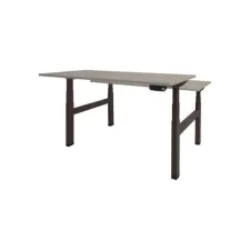 Schaffenburg Dextro Plus Duo Verstelbaar Bureau. 160 x 80 cm. Lichtgrijs. Zwart