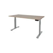 Schaffenburg Dextro Plus Verstelbaar Bureau. 160 x 80 cm. Licht Kersen. Aluminium