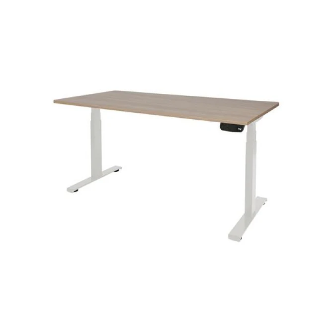 Schaffenburg Dextro Plus Verstelbaar Bureau. 180 x 90 cm. Licht Kersen. Wit
