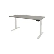 Schaffenburg Dextro Plus Verstelbaar Bureau. 180 x 90 cm. Lichtgrijs. Wit