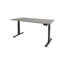 Schaffenburg Dextro Plus Verstelbaar Bureau. 180 x 90 cm. Lichtgrijs. Zwart