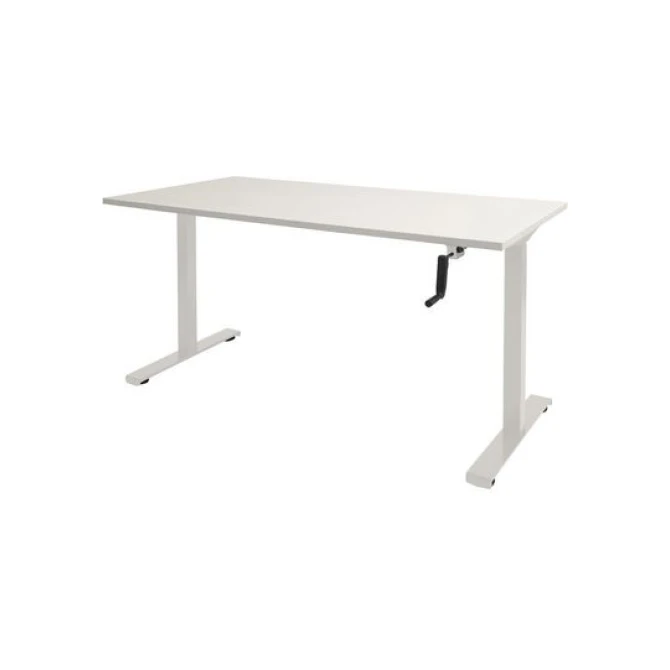 Schaffenburg Dextro Slinger Zit-Sta Bureau. 160 x 80 cm. Krijtwit