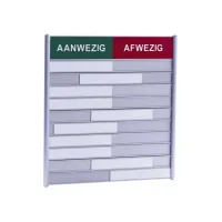 Aan- afwezigheidsbord voor 10 namen