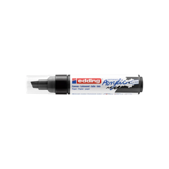 Acrylmarker edding e-5000 breed zwart Acrylmarker edding e-5000 breed zwart