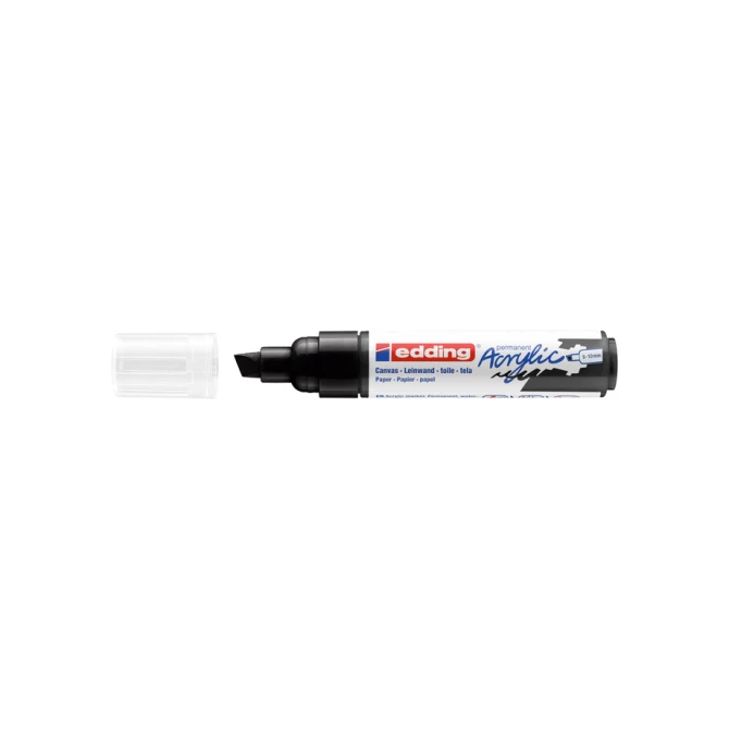 Acrylmarker edding e-5000 breed zwart Acrylmarker edding e-5000 breed zwart