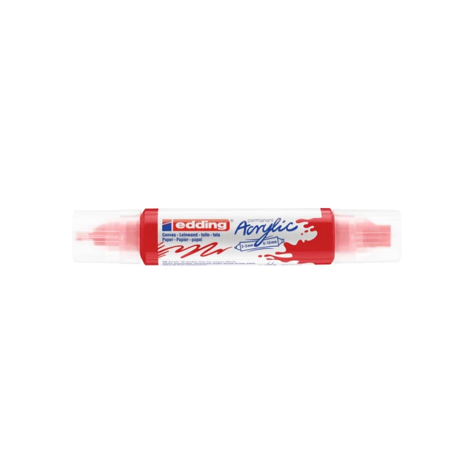 Acrylmarker edding e-5400 3D double liner verkeersrood
