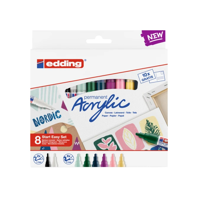 Acrylmarker edding starterskit klein Scandinavisch