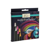 Acrylmarker Nassau Dual tip set à 12 kleuren
