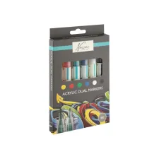 Acrylmarker Nassau duopunt set à 6 kleuren Acrylmarker Nassau duopunt set à 6 kleuren